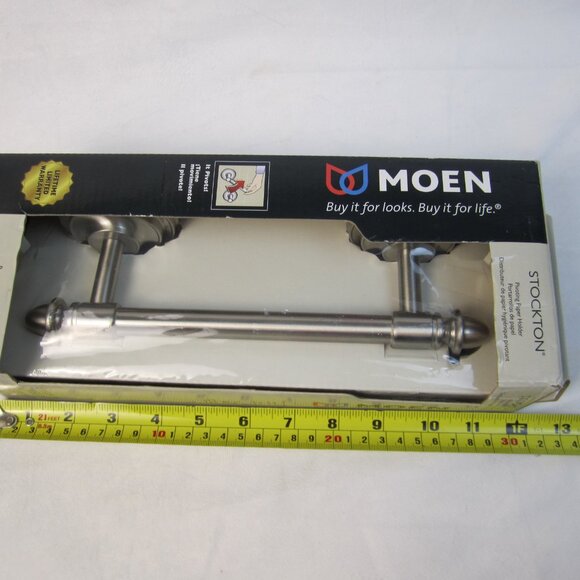 Moen Stockton Pivoting Toilet Paper Holder BRUSHED NICKEL DN4108BN - New(Other) - Picture 11 of 12